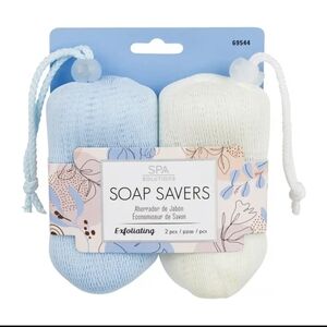 Spa Solutions Soap Savers - Light Blue & White Exfoliating Set